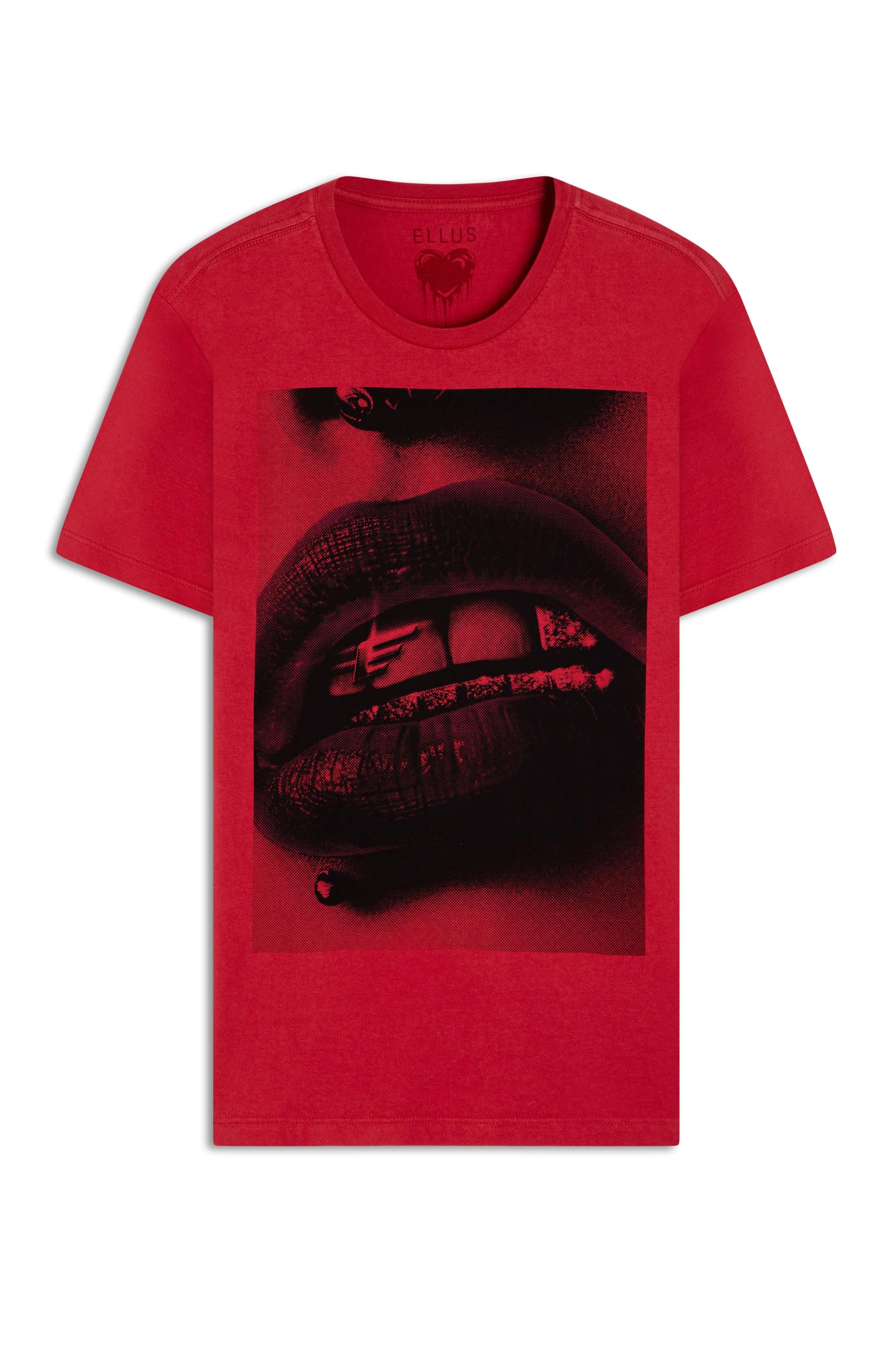PHO Tee - レッド Camiseta Oversized Premium Trip Side Dragão Chinês