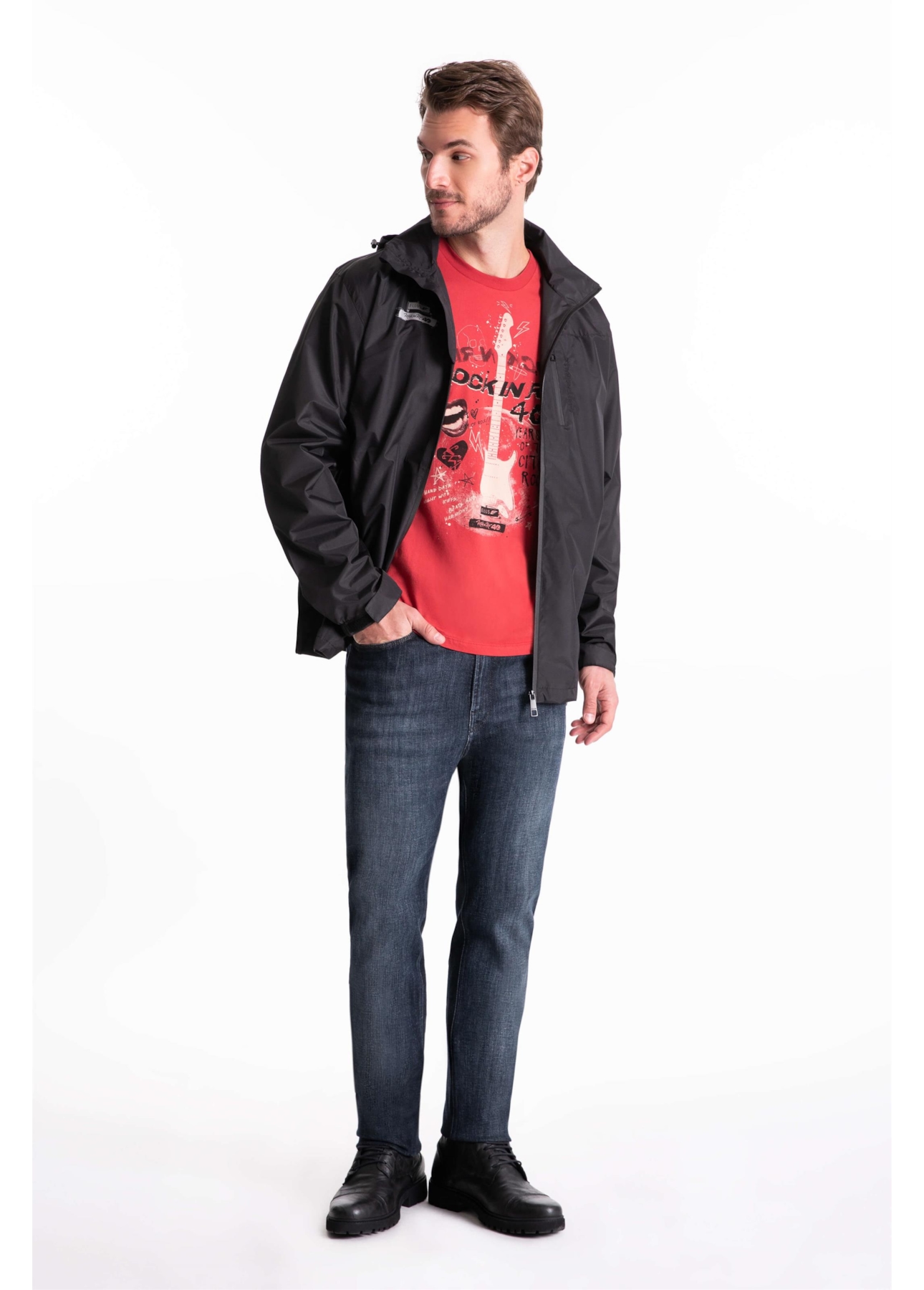 T-Shirt Guitar Rock Classic Cereja