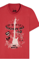 T-Shirt Guitar Rock Classic Cereja