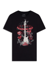 T-Shirt Guitar Rock Classic Preto