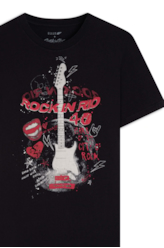 T-Shirt Guitar Rock Classic Preto