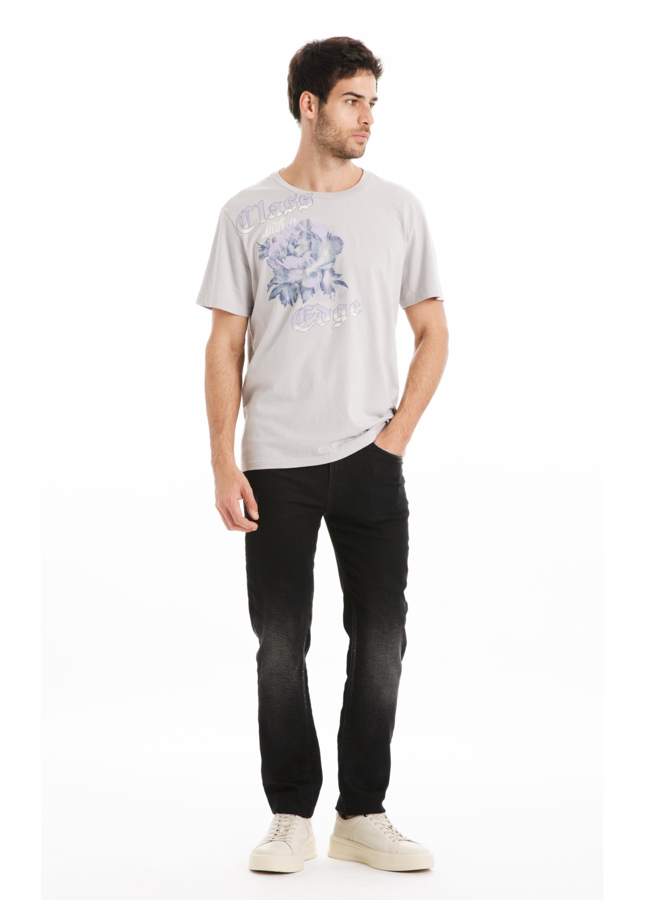 T-Shirt Hint Of Edge Azul Seco