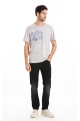 T-Shirt Hint Of Edge Azul Seco