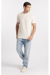 T-Shirt Malha Favo Easa Friso Classic Off White