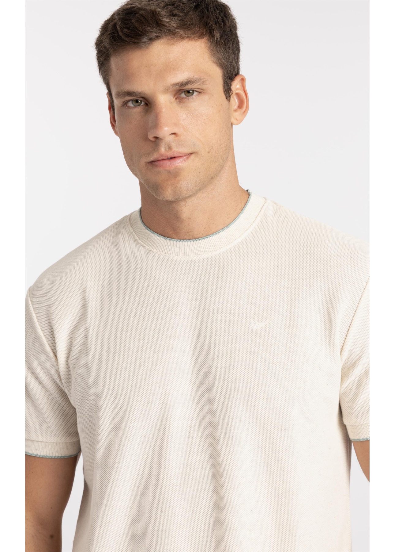 T-Shirt Malha Favo Easa Friso Classic Off White