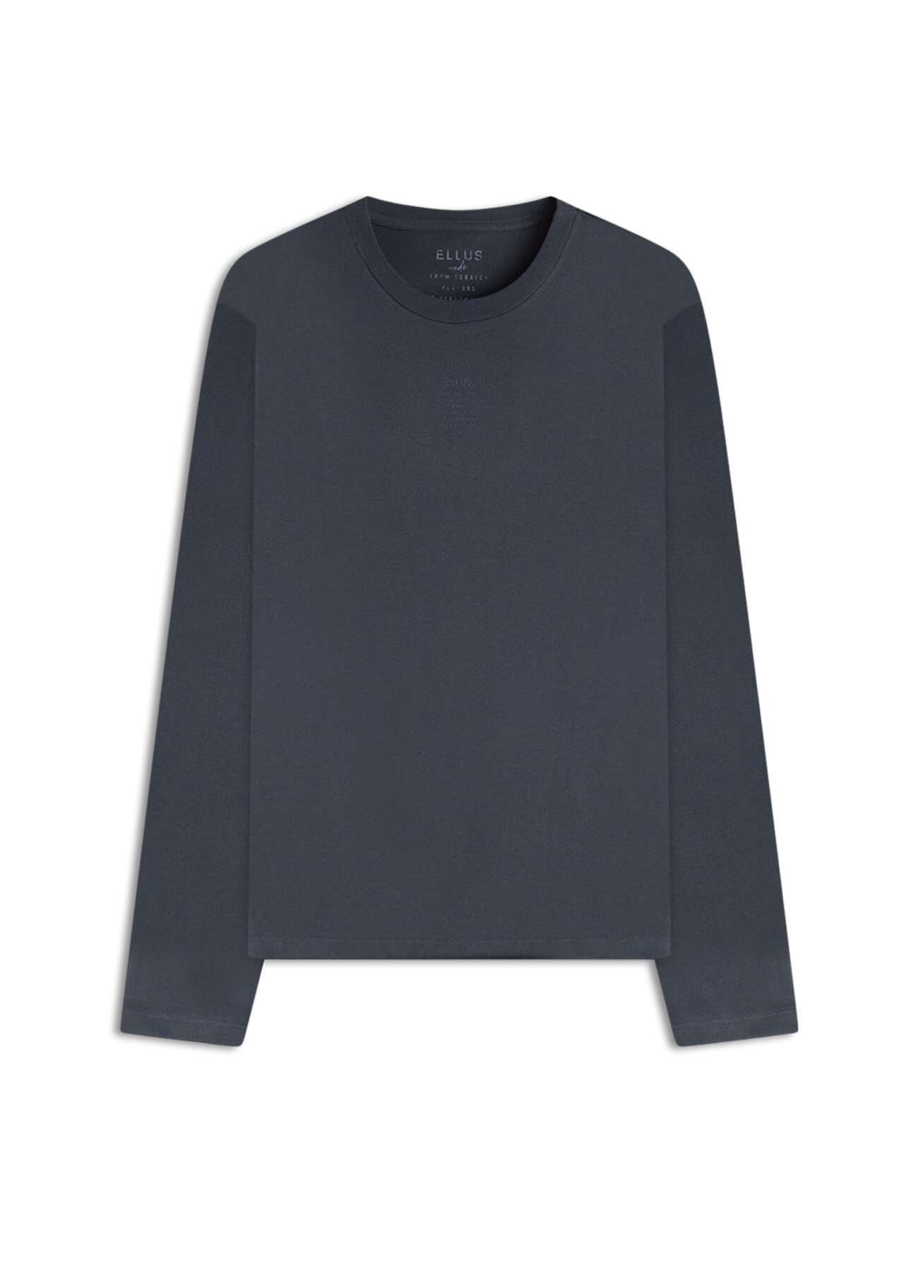 T-Shirt Manga Longa Fine Ellus Classic Azul Marinho