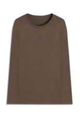 T-Shirt Manga Longa Fine Ellus Classic Tabaco