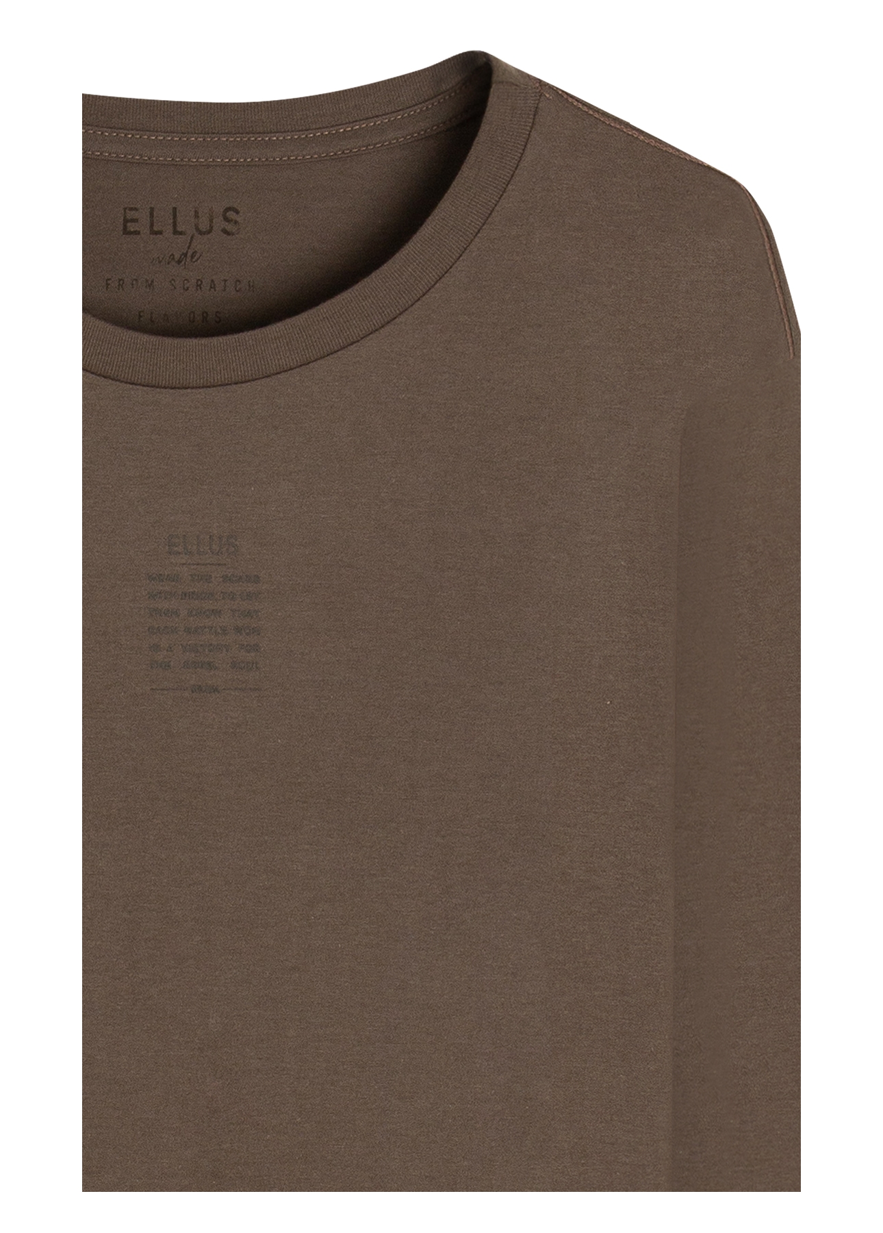 T-Shirt Manga Longa Fine Ellus Classic Tabaco