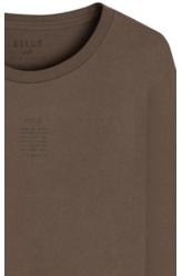 T-Shirt Manga Longa Fine Ellus Classic Tabaco
