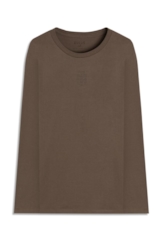 T-Shirt Manga Longa Fine Ellus Classic Tabaco