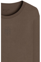T-Shirt Manga Longa Fine Ellus Classic Tabaco