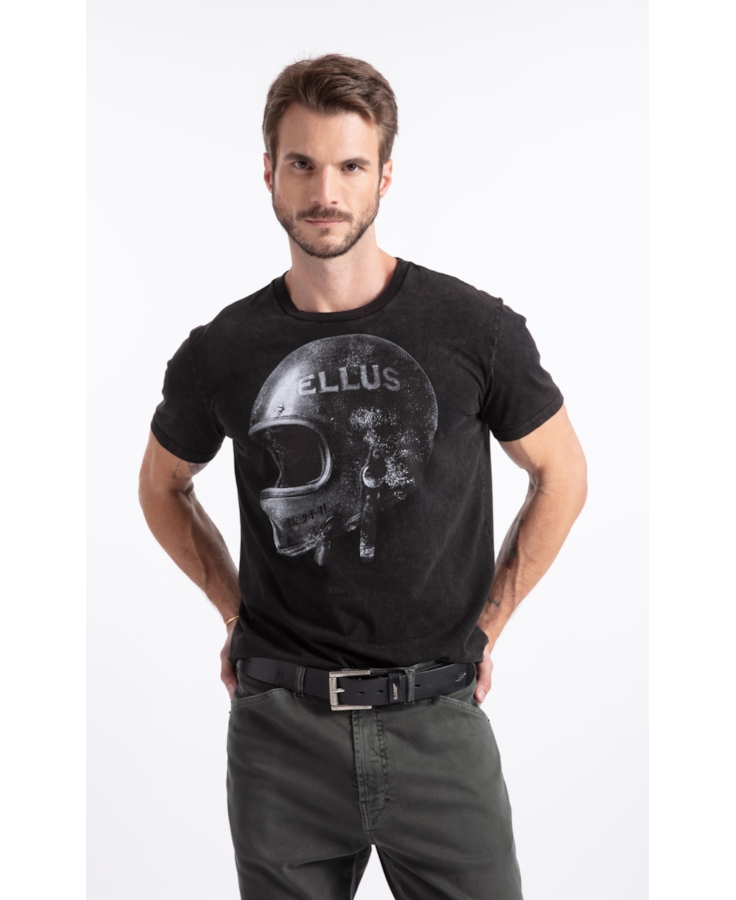 T-Shirt Marble Helmet Plumbo