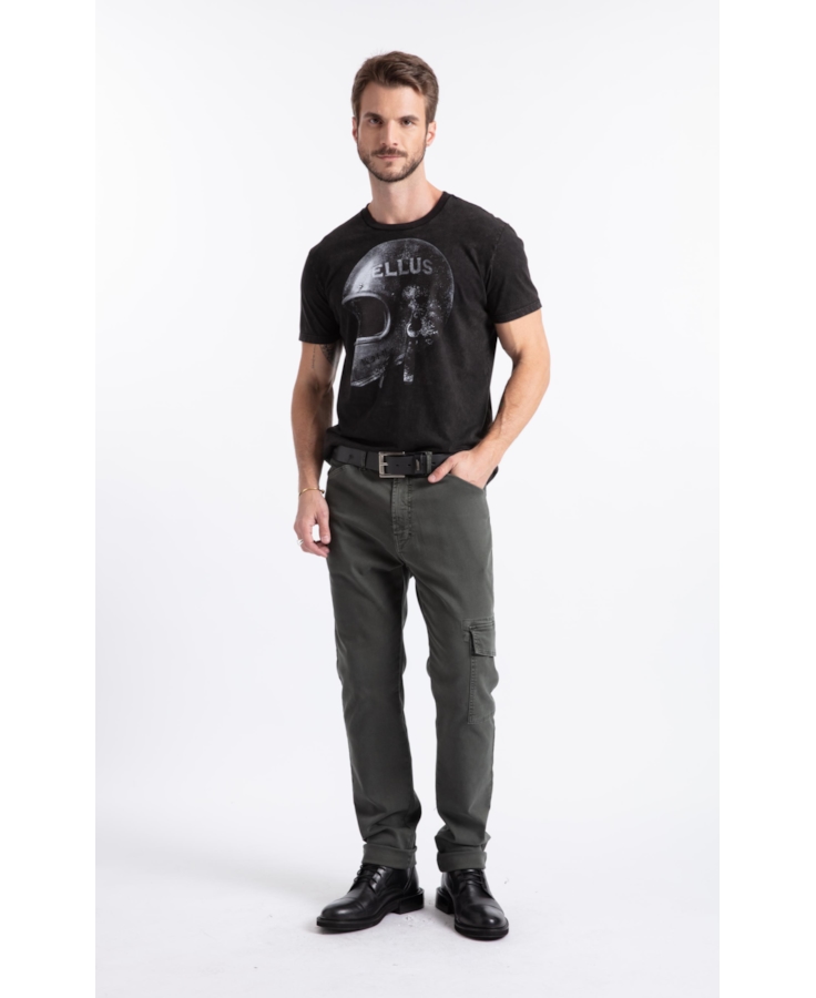 T-Shirt Marble Helmet Plumbo