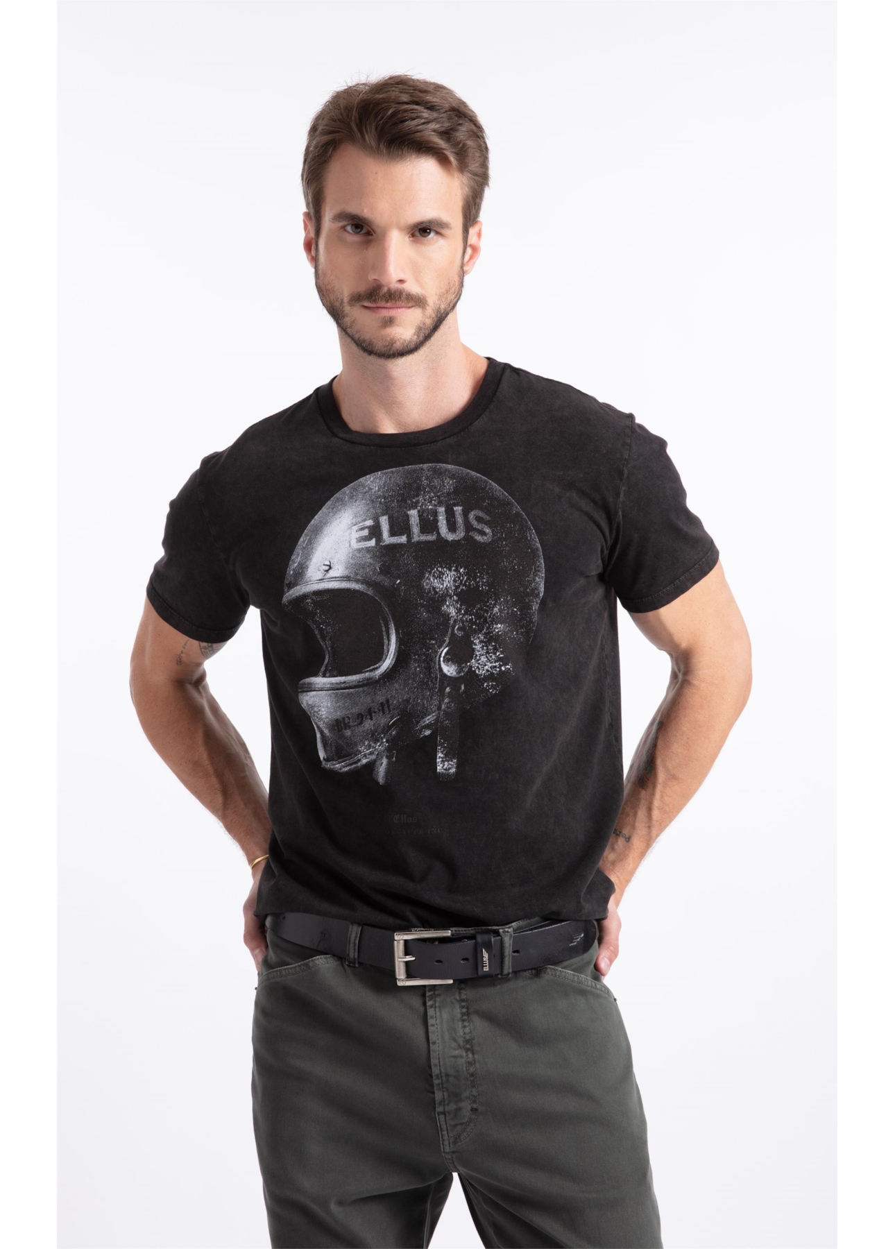 T-Shirt Marble Helmet Plumbo
