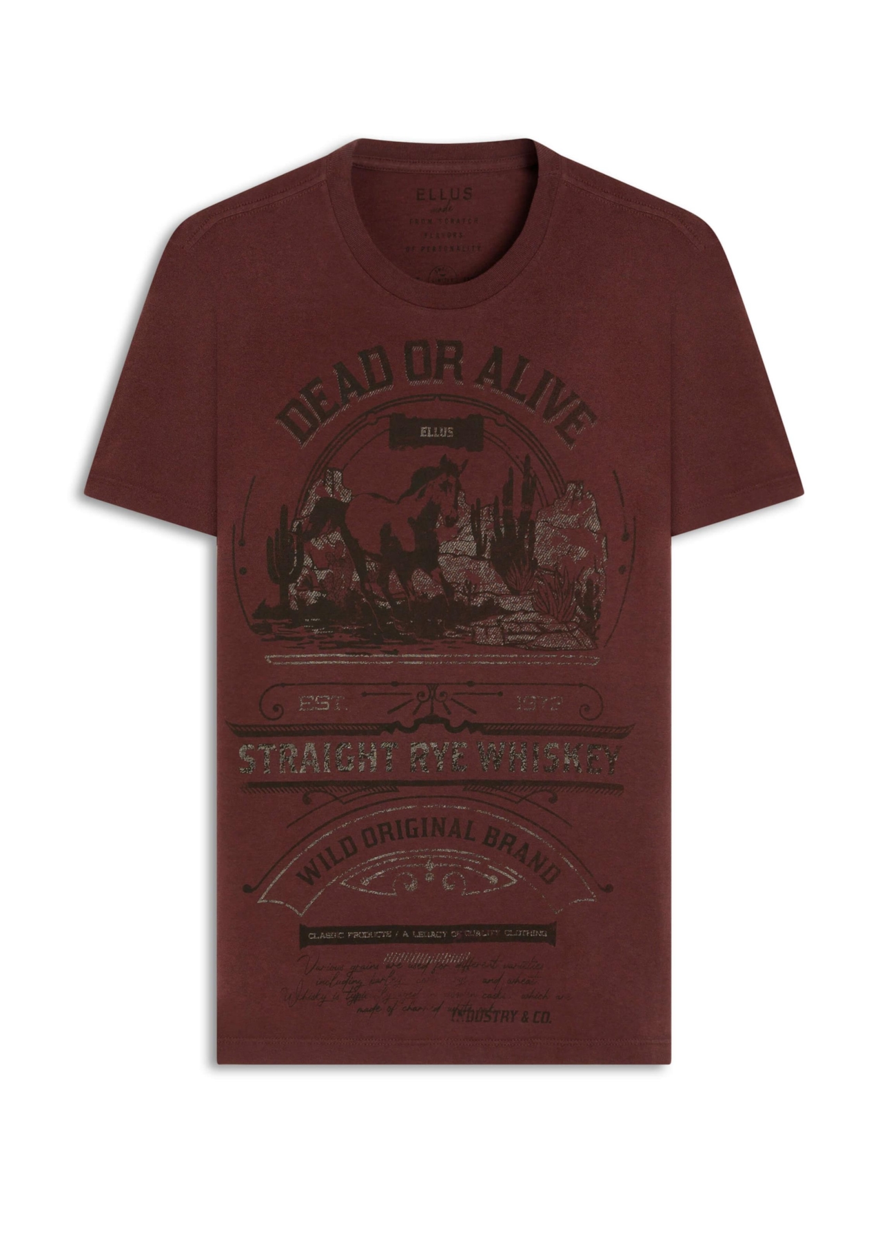 T-Shirt Melange Dead Or Alive Bordo Mescla