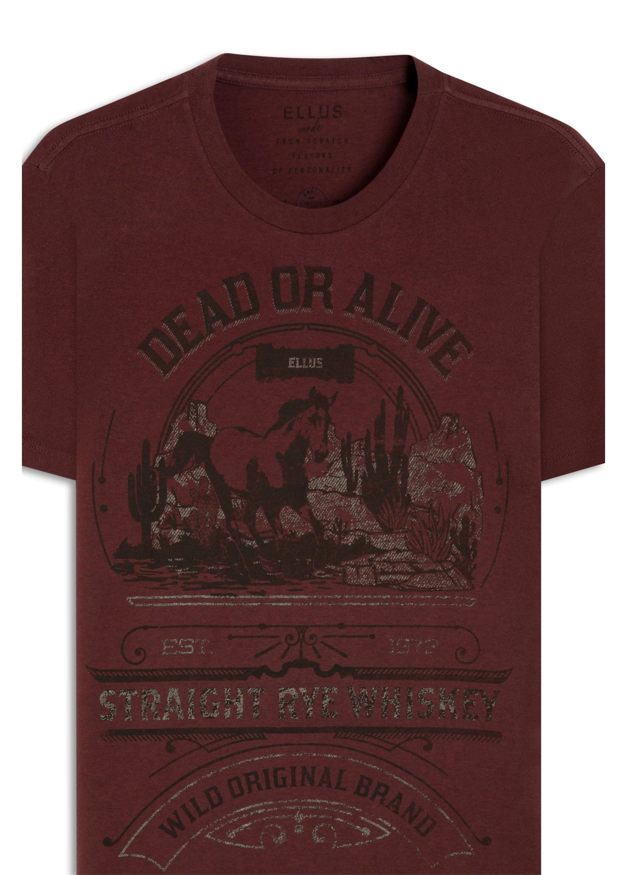 T-Shirt Melange Dead Or Alive Bordo Mescla