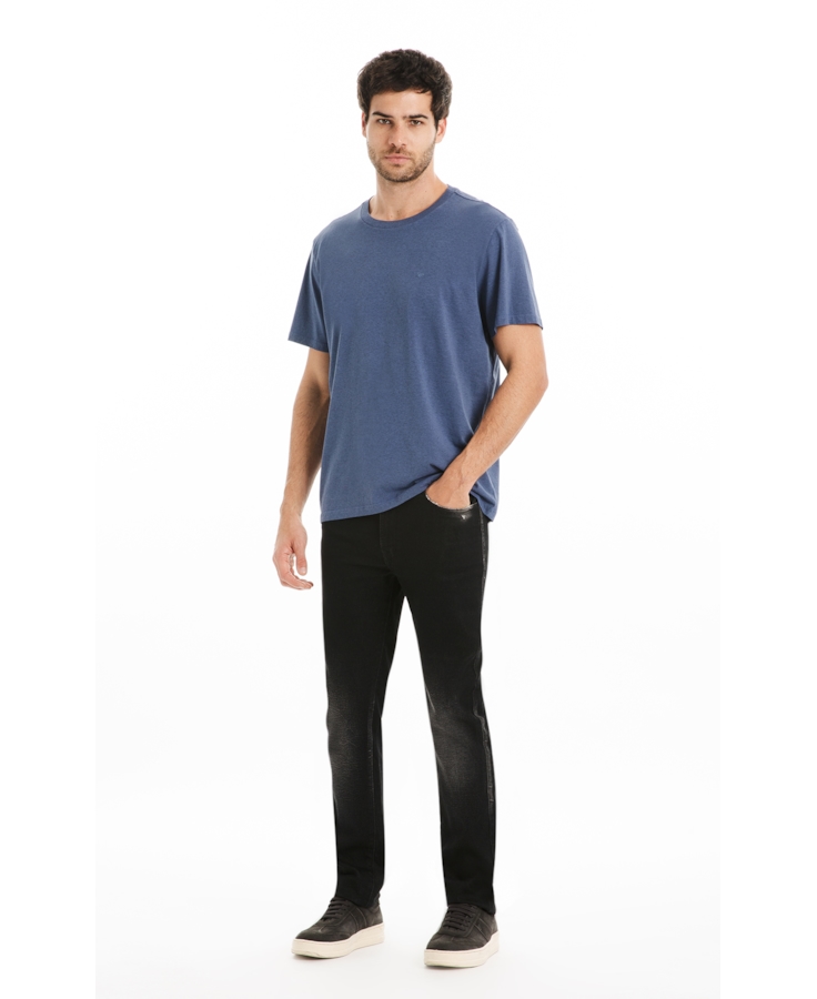 T-Shirt Melange Easa Classic Azul Jeans Mescla