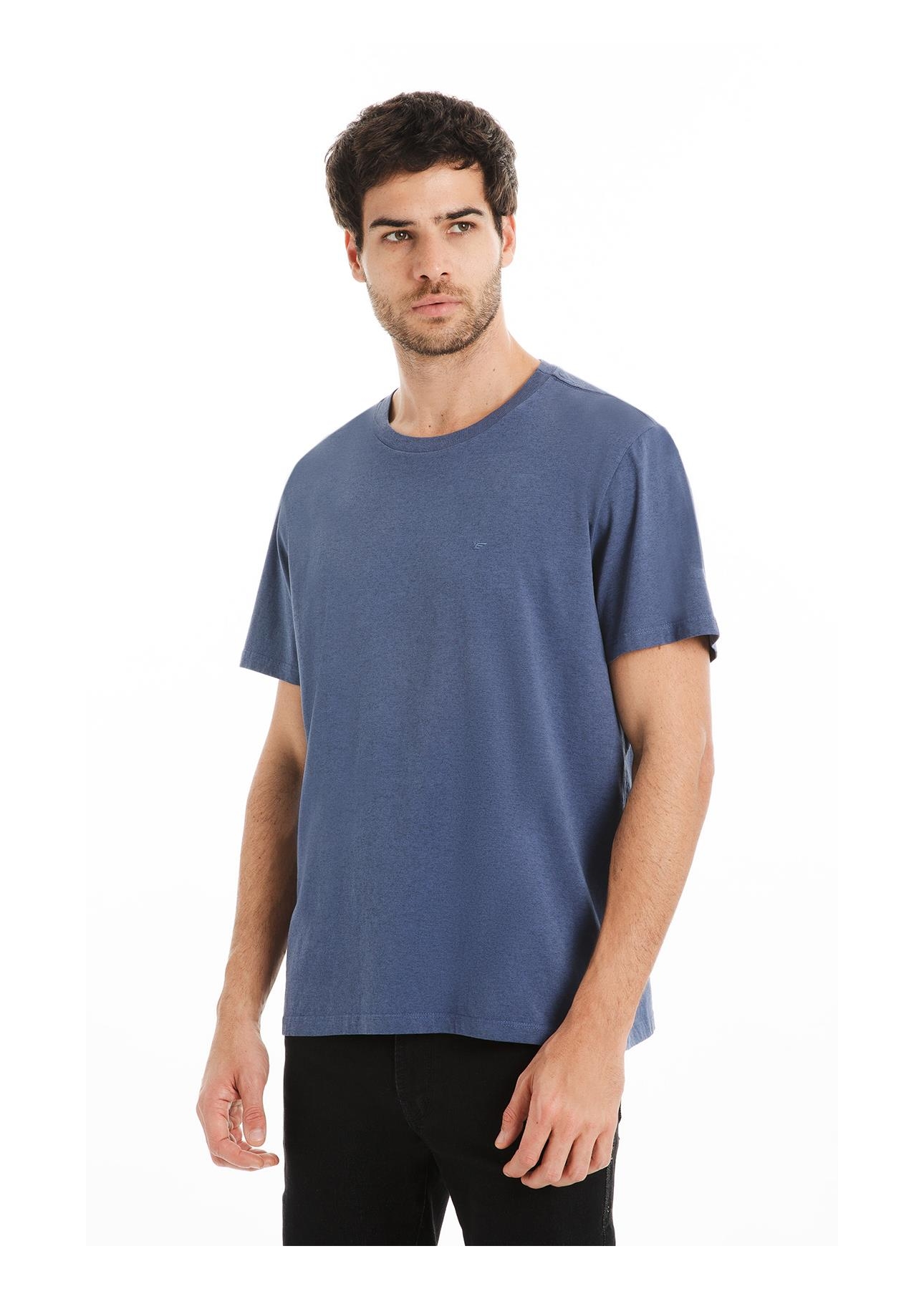 T-Shirt Melange Easa Classic Azul Jeans Mescla