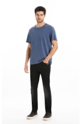 T-Shirt Melange Easa Classic Azul Jeans Mescla