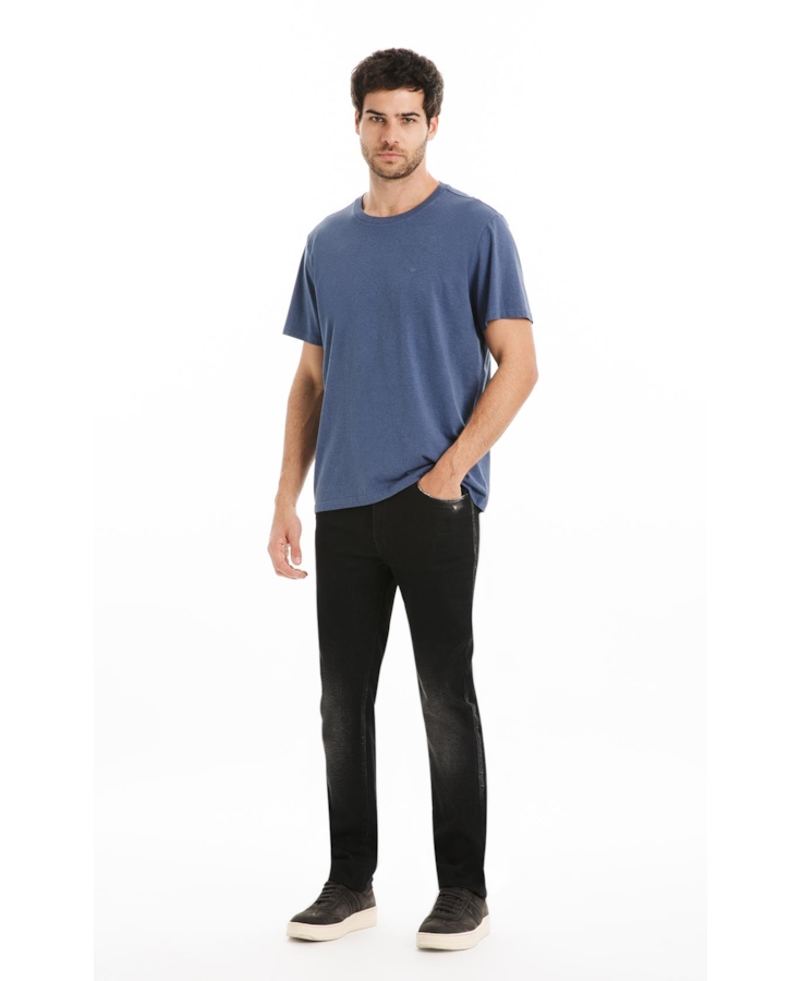 T-Shirt Melange Easa Classic Azul Jeans Mescla
