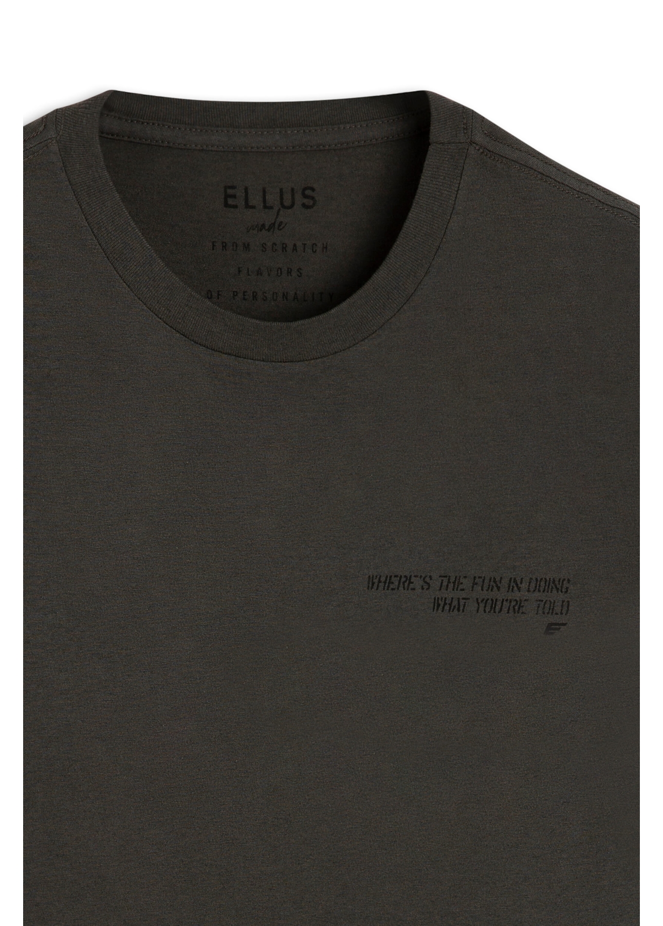 T-Shirt Melange Wheres The Fun Verde Militar Mescla