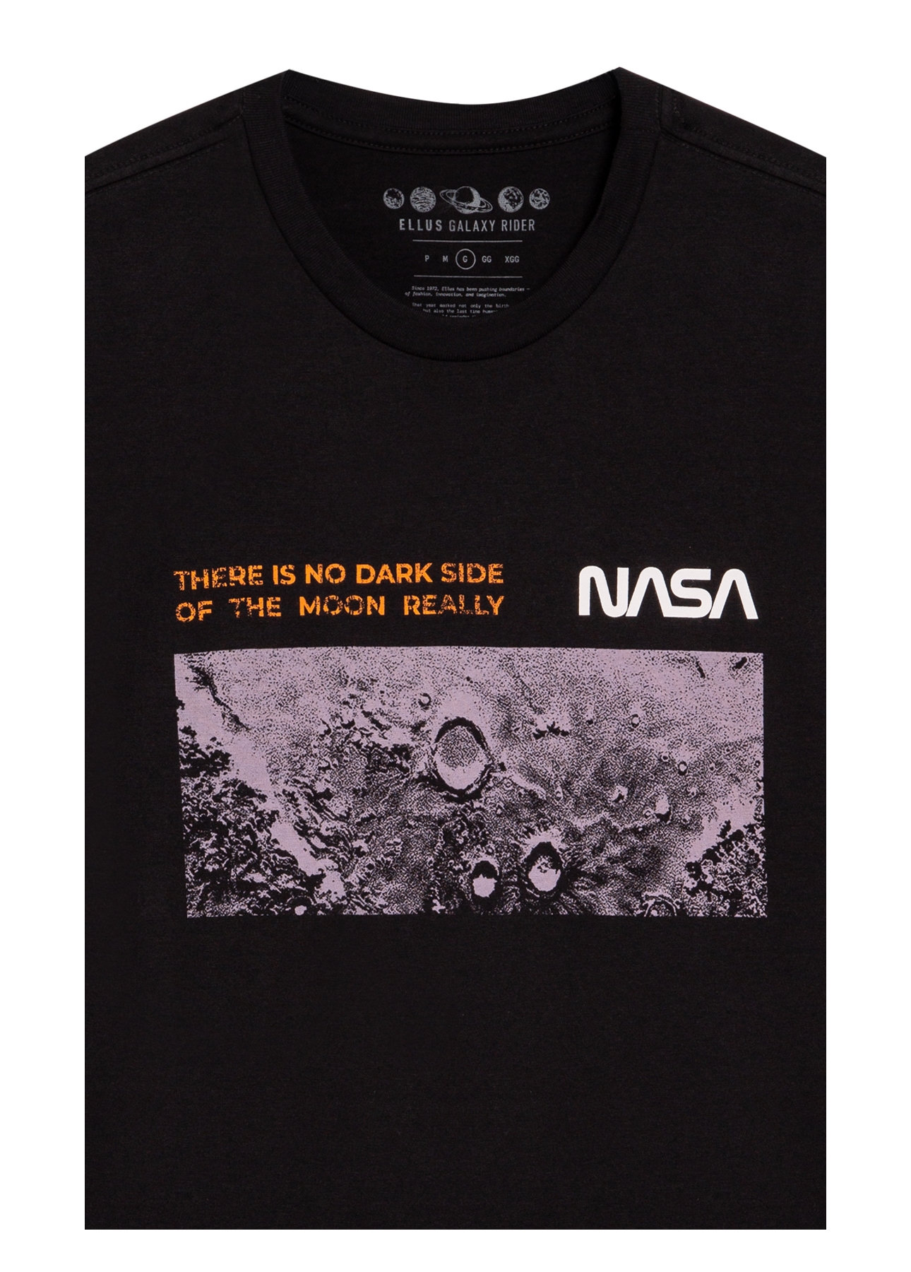 T-Shirt Moon Nasa Preto