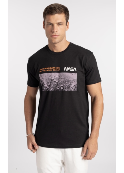 T-Shirt Moon Nasa Preto