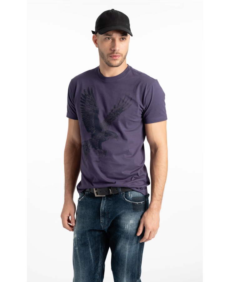 T-Shirt Outline Purple Blue