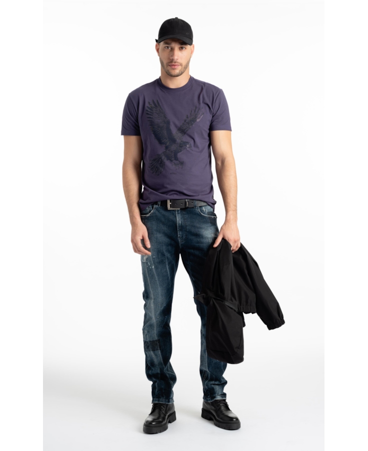 T-Shirt Outline Purple Blue
