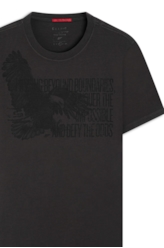 T-Shirt Pima Eagle Quote Verde Militar