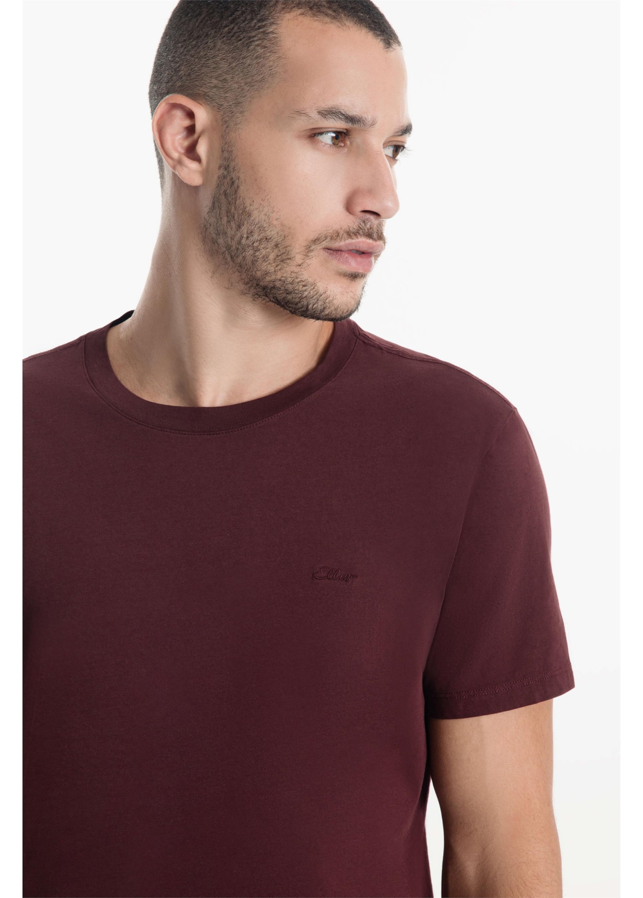 T-Shirt Pima Easa Mirror Bordeaux