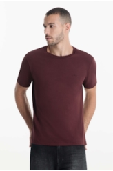 T-Shirt Pima Easa Mirror Bordeaux