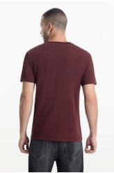 T-Shirt Pima Easa Mirror Bordeaux