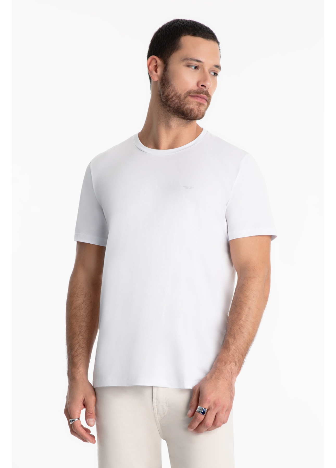 T-Shirt Pima Easa Mirror Branco