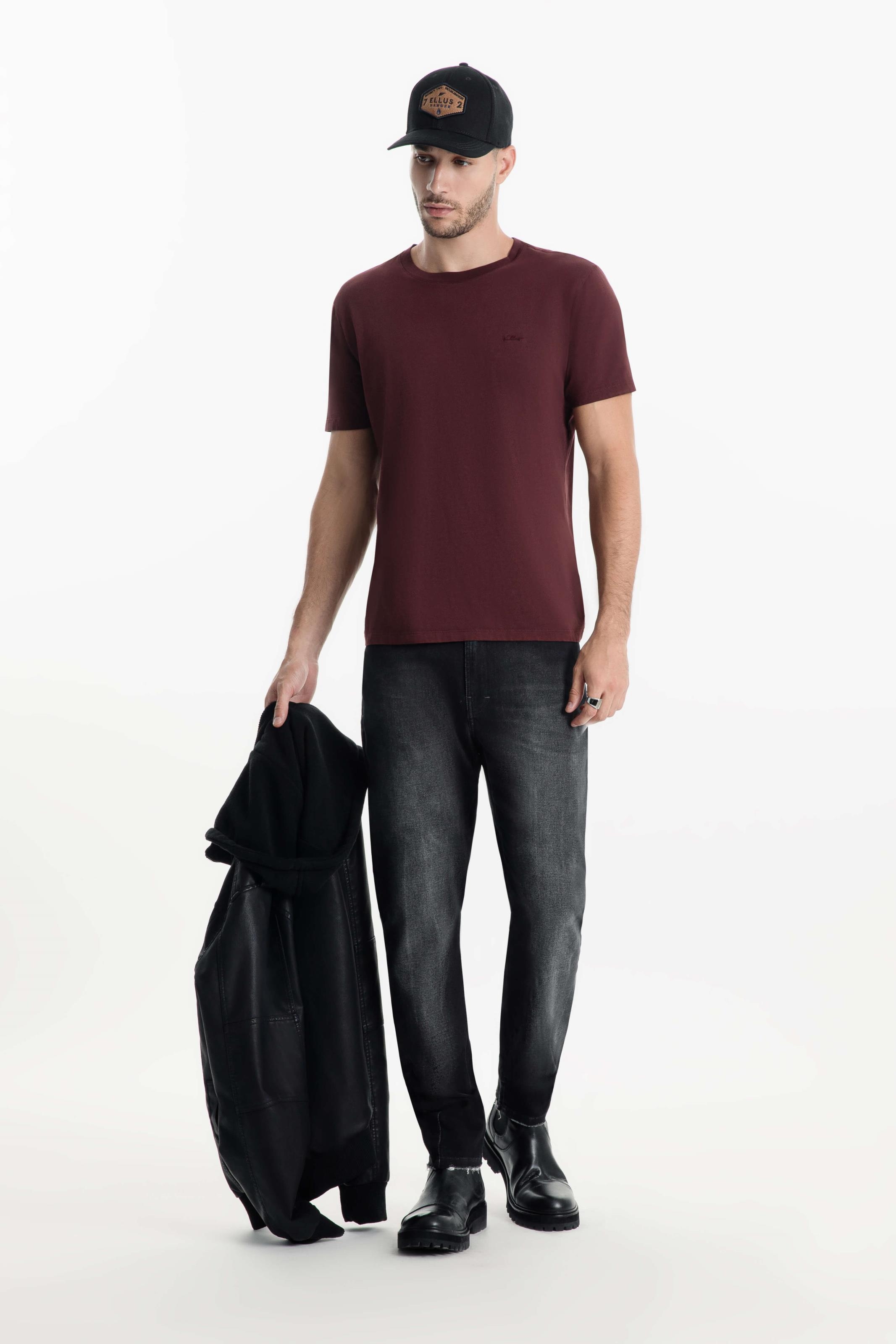 T-Shirt Pima Easa Mirror Classic Bordeaux
