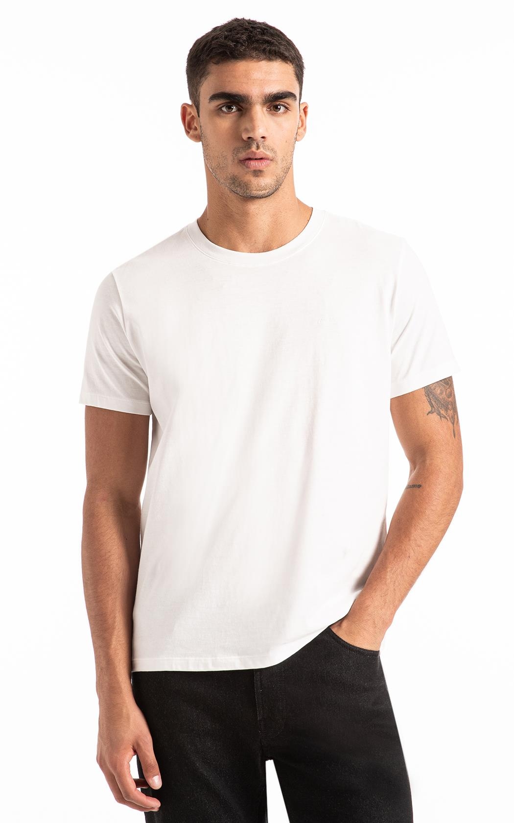 T-Shirt Pima Easa Mirror Classic Branco