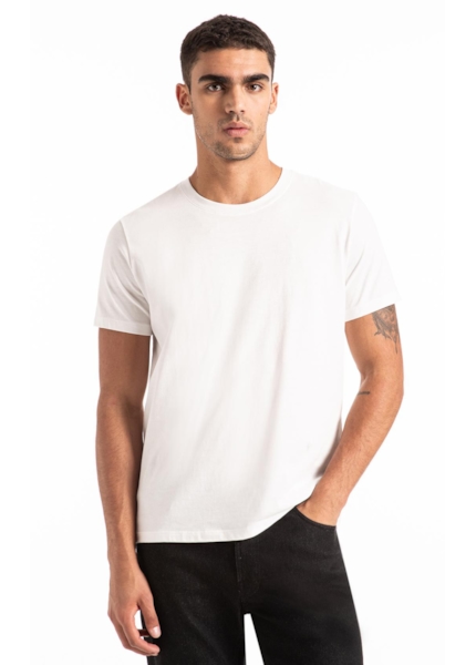 T-Shirt Pima Easa Mirror Classic Branco