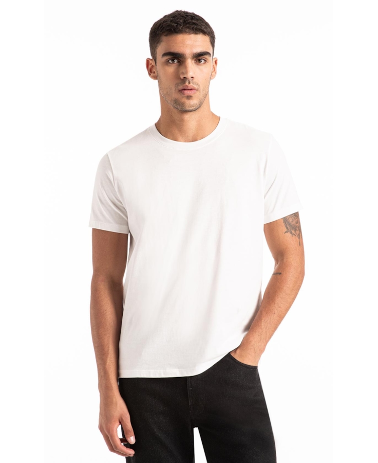T-Shirt Pima Easa Mirror Classic Branco