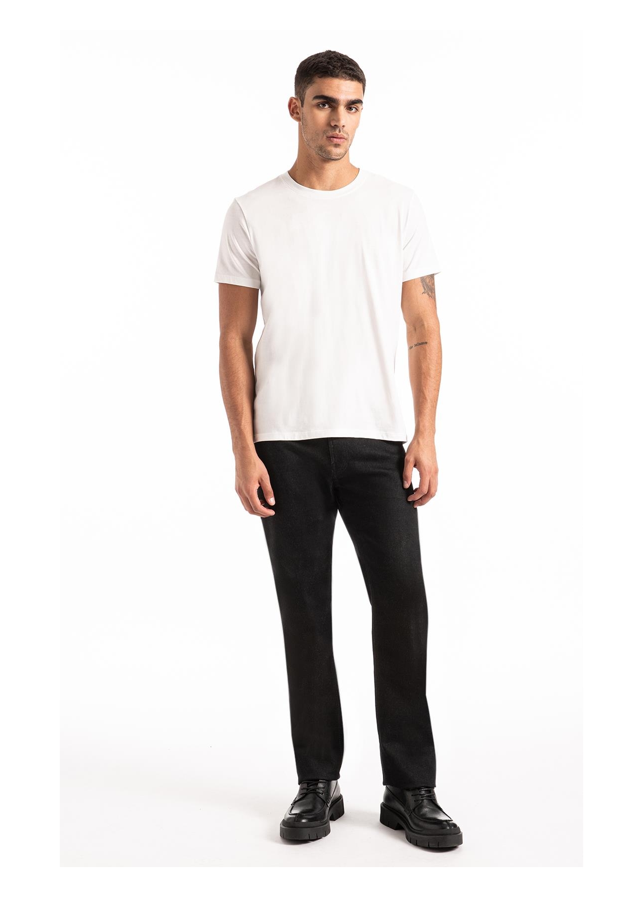 T-Shirt Pima Easa Mirror Classic Branco