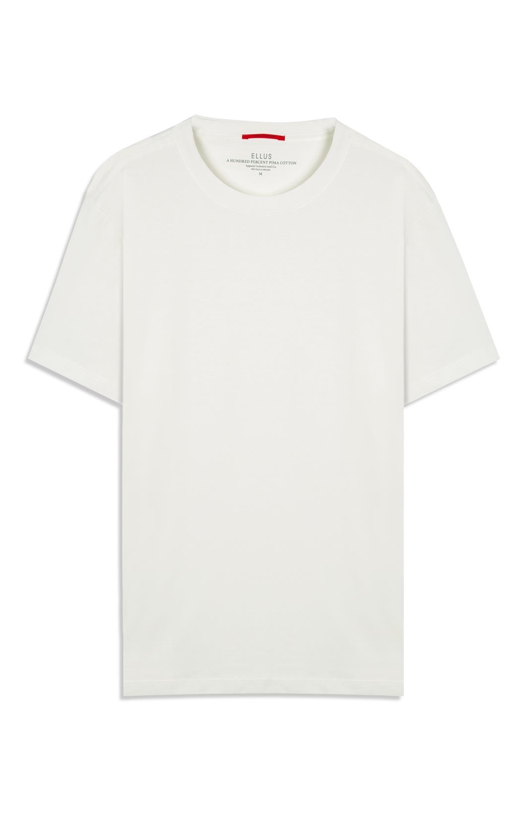 T-Shirt Pima Easa Mirror Classic Branco