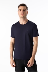 T-Shirt Pima Easa Mirror Dark Navy