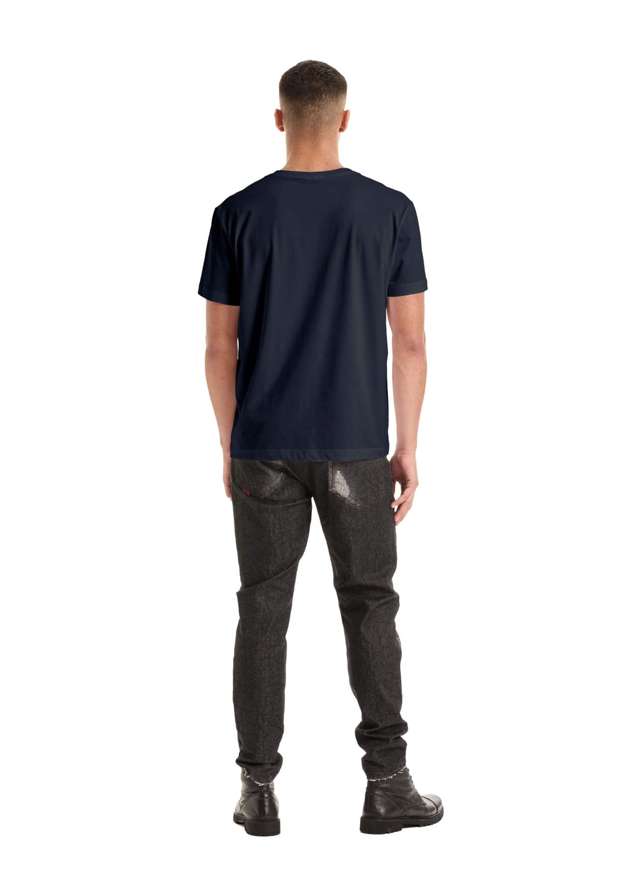 T-Shirt Pima Easa Mirror Dark Navy