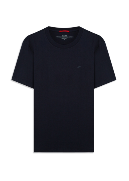 T-Shirt Pima Easa Mirror Midnight Blue