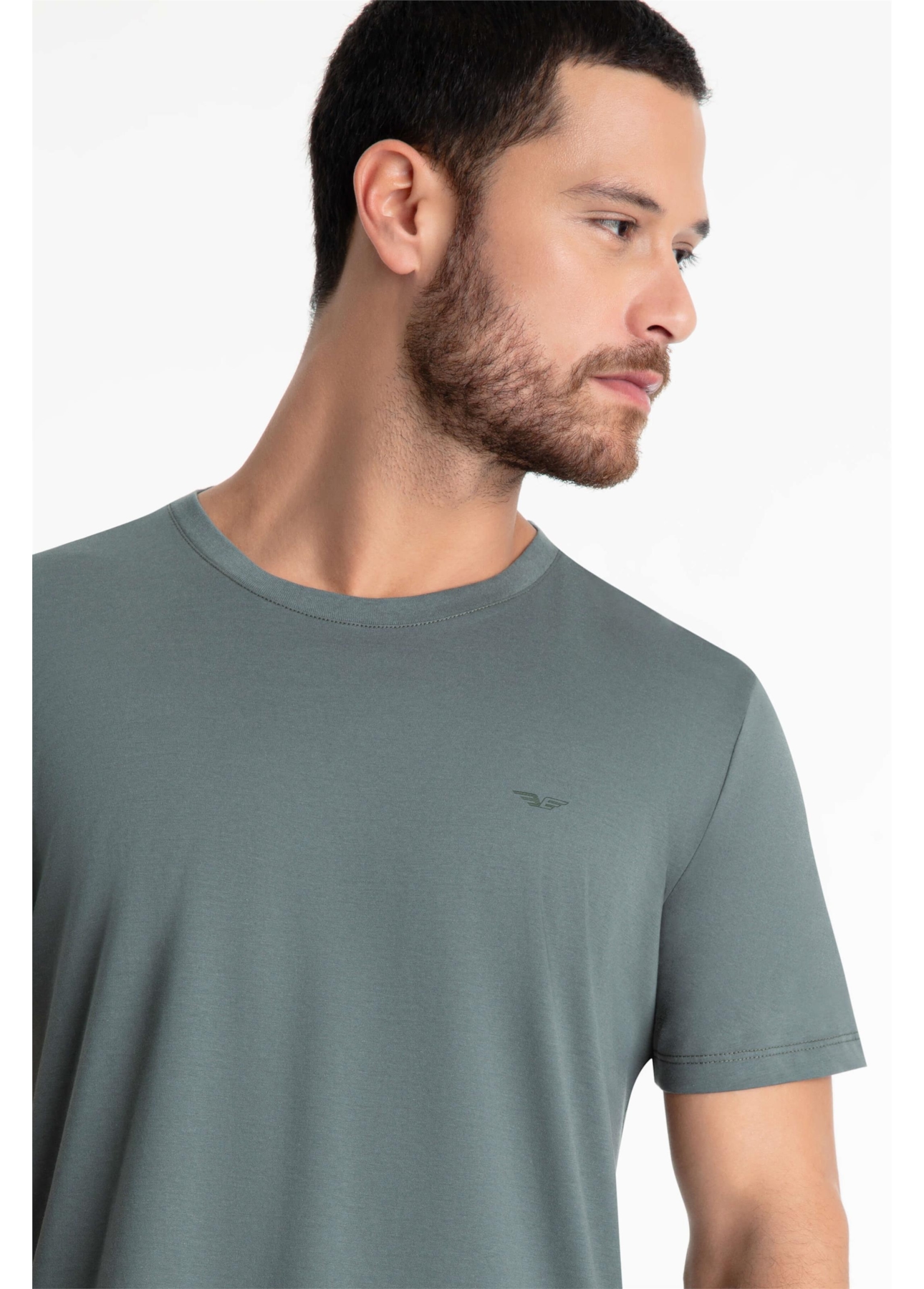 T-Shirt Pima Easa Mirror Verde Escuro