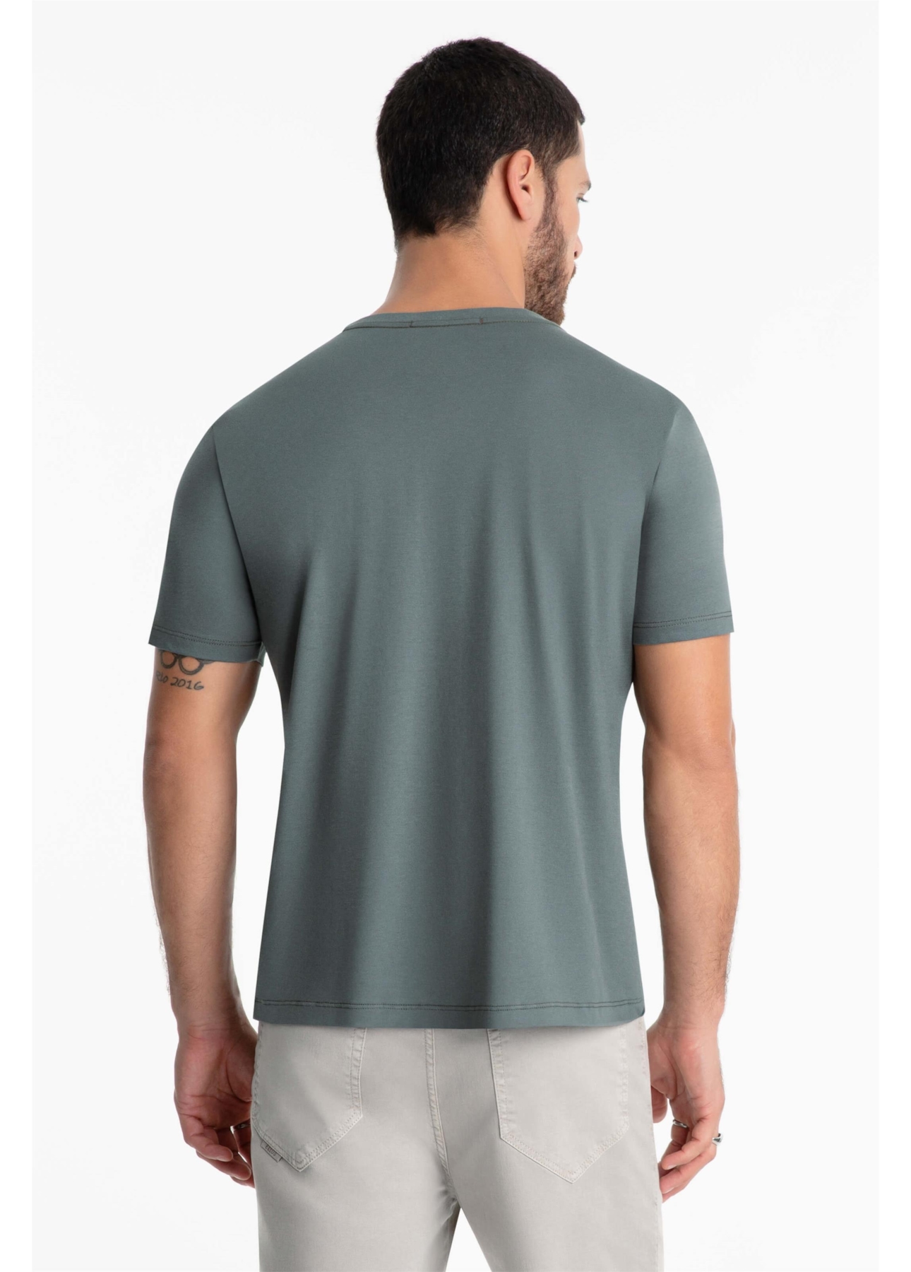 T-Shirt Pima Easa Mirror Verde Escuro