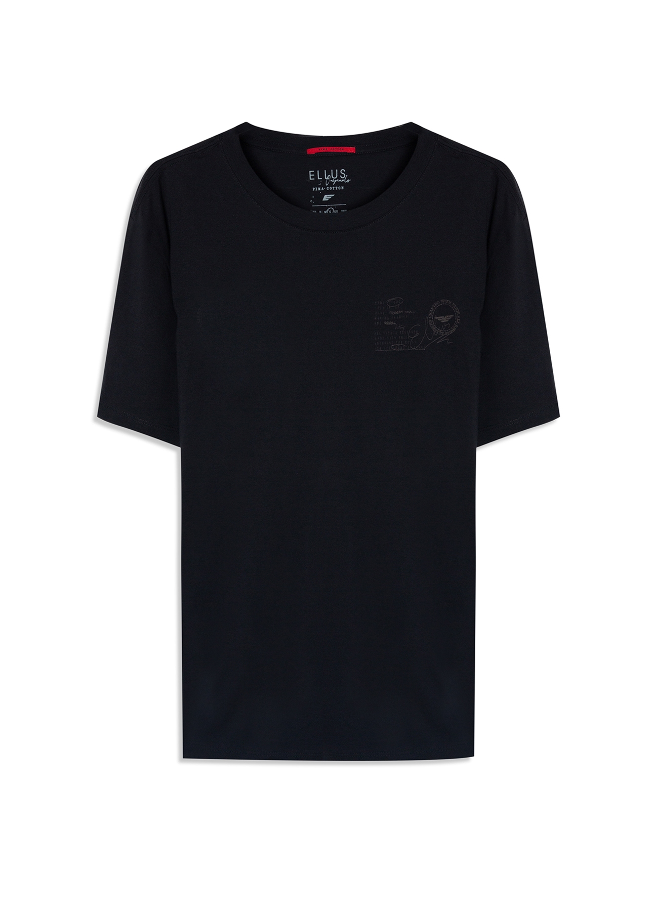 T-Shirt Pima Ellus Crafted Preto
