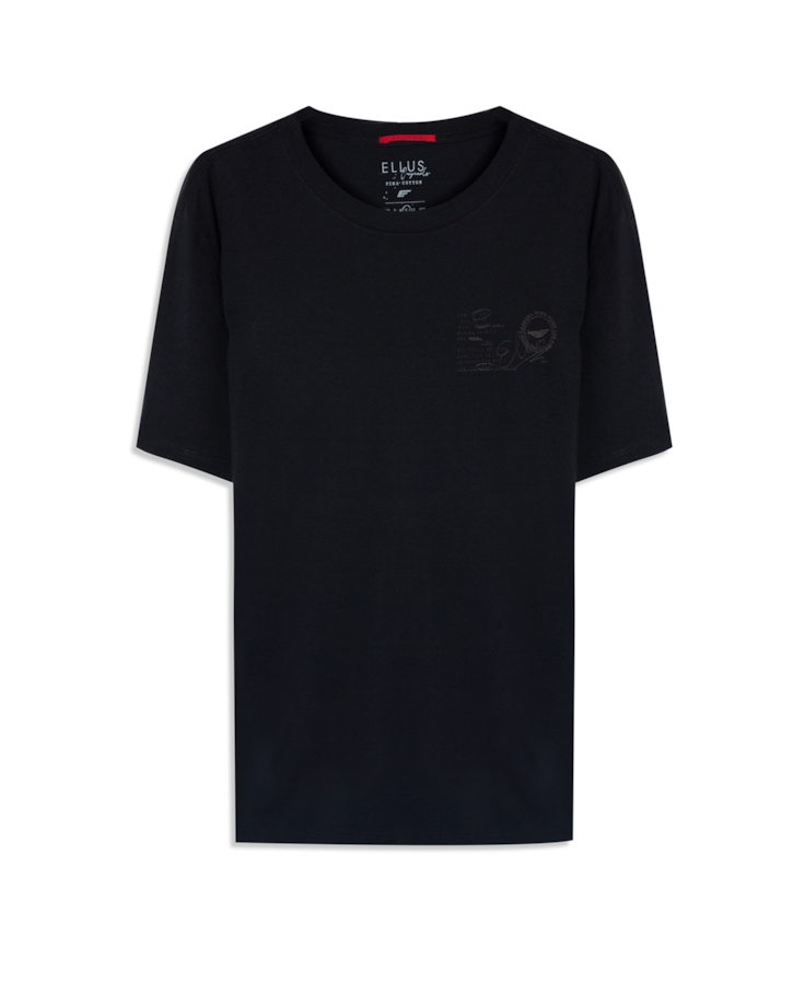 T-Shirt Pima Ellus Crafted Preto