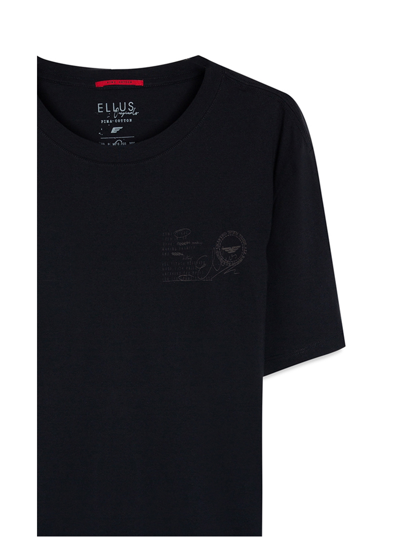 T-Shirt Pima Ellus Crafted Preto