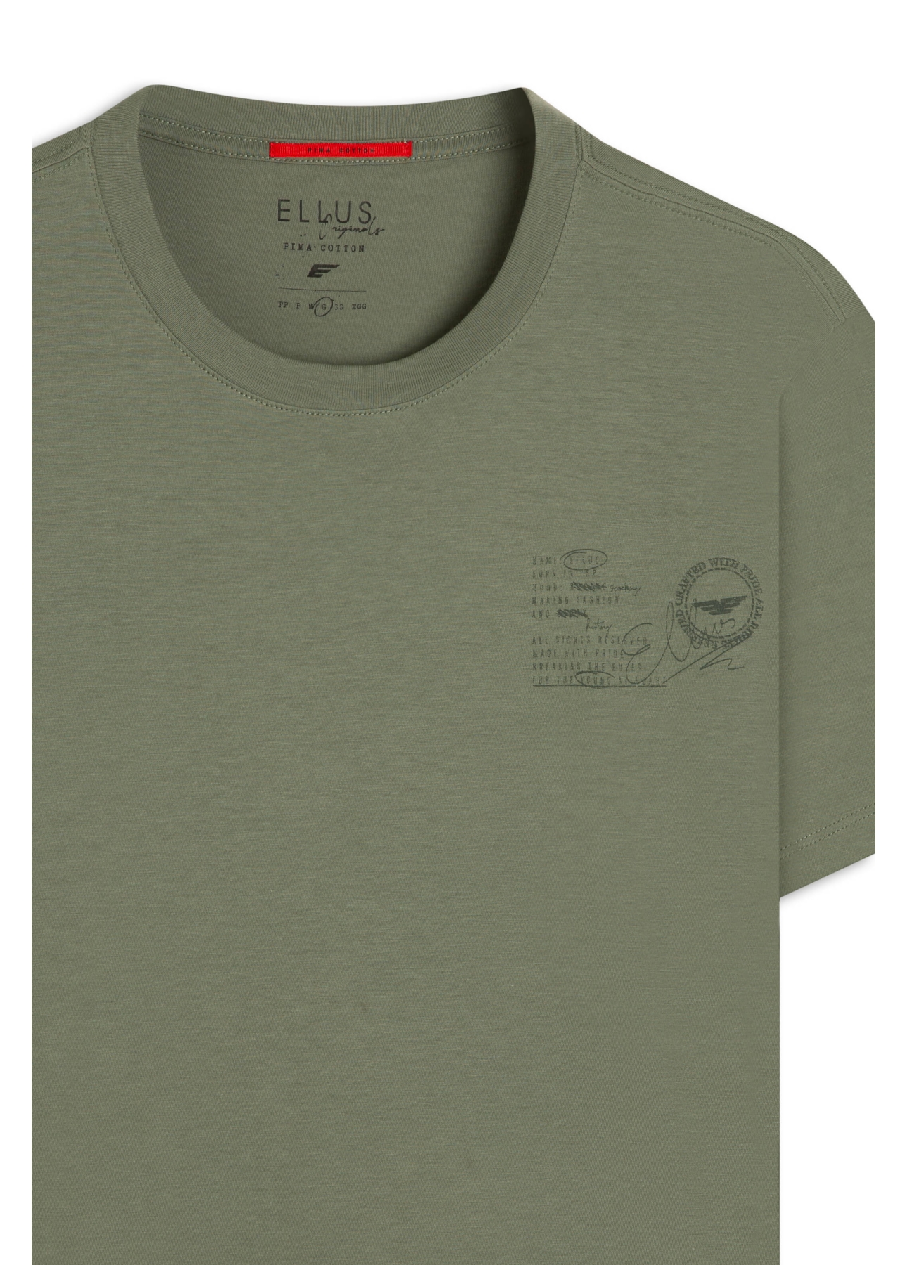 T-Shirt Pima Ellus Crafted Verde Army