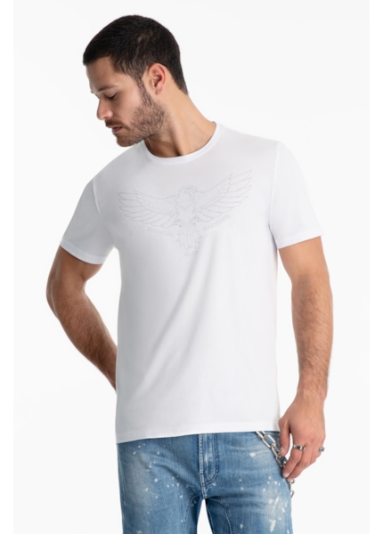 T-Shirt Pima Ellus Eagle Classic Branco